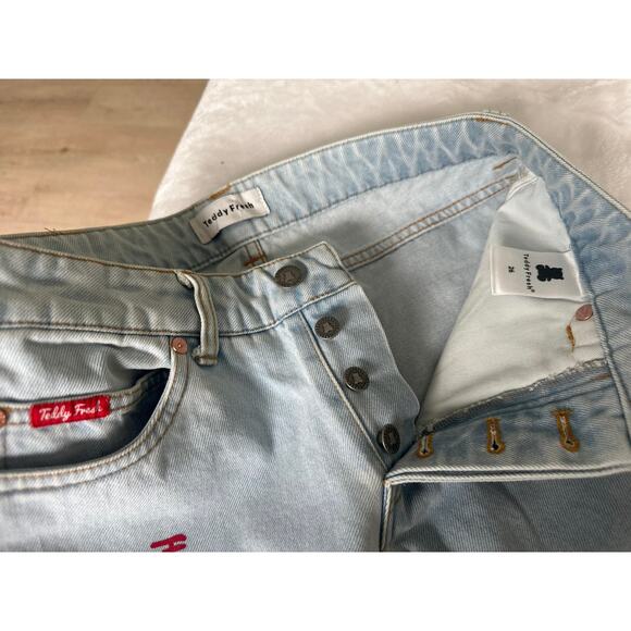 Teddy Fresh Doodle Jeans NWT Sz 26 denim colorful trendy jeans - Picture 6 of 11